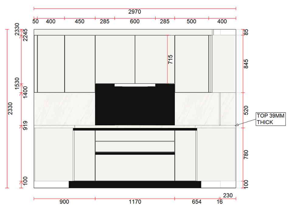 kitchen design elevation plan